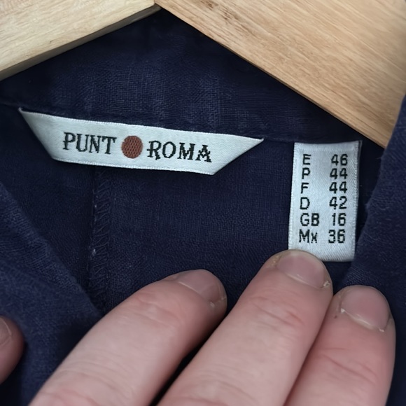 100% Linen Dark Sleeveless Shirt - Picture 4 of 7